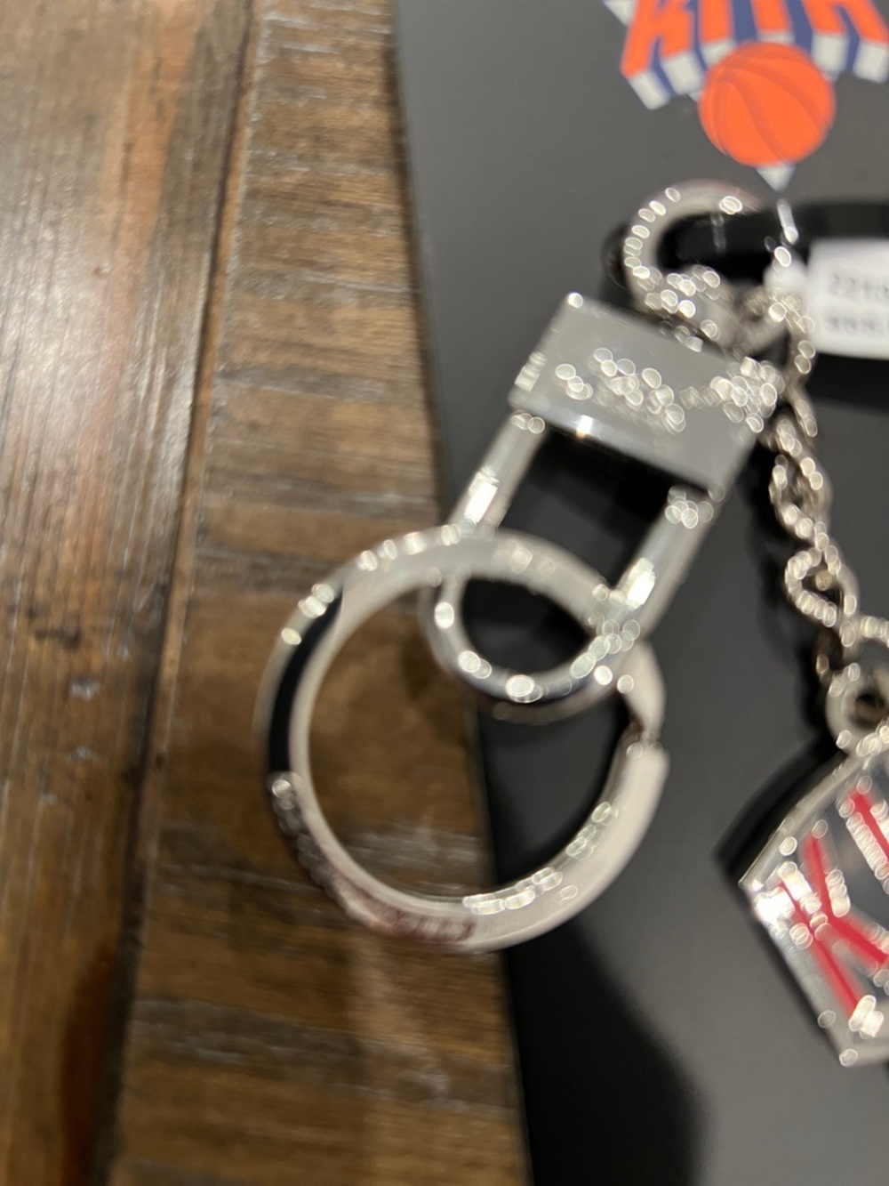 Kith Black Keychain with Orange Basketball Logo - Picture 3 of 3